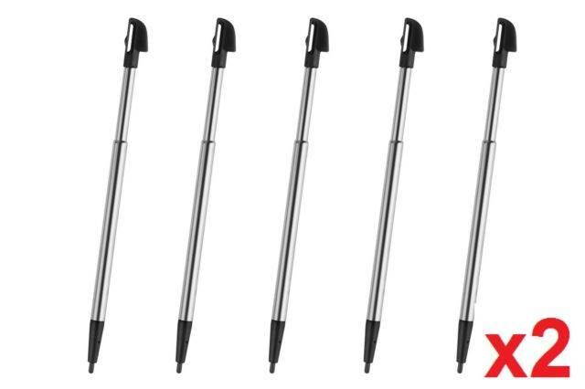 Hellfire Trading 10x Wii U Black Metal Retractable Stylus Touch Pen for Nintendo
