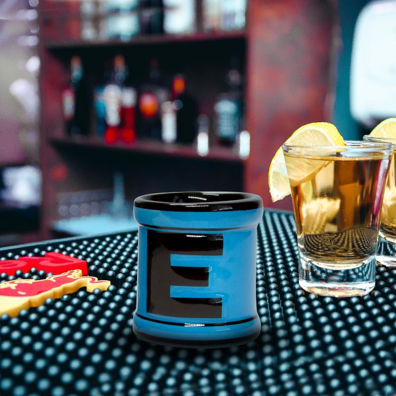 Just Funky OFFICIAL Mega Man Ceramic Shot Glass | Energy Tank Themed | Holds 1.5 Oz.