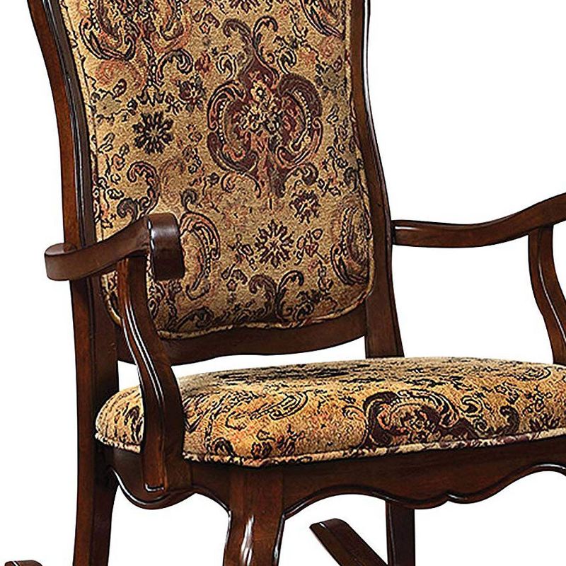 Wooden Rocking Chair Brown - Benzara