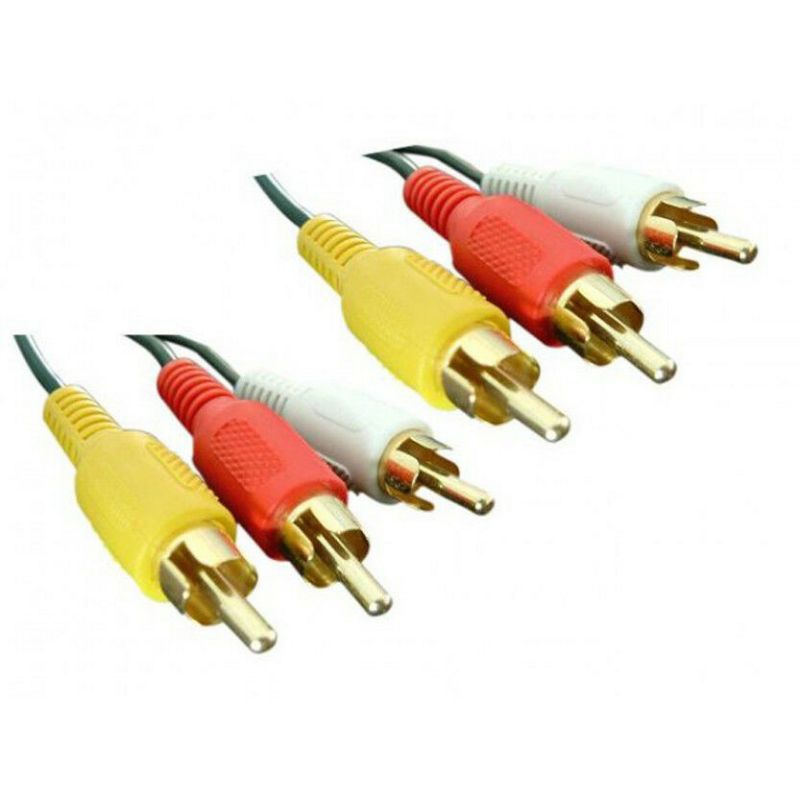 30 Feet 3-RCA L + R + V 3 RCA Male to 3 RCA Male Audio Video AV Cable Cord NEW