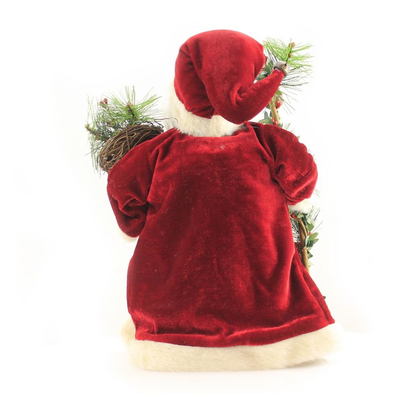 Tree Topper Finial 12.0" Santa/Walking Stick Tree Topper Bird Nest Christmas  -  Tree Toppers