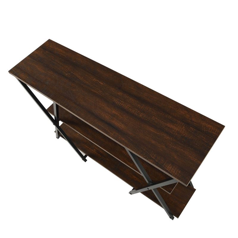 Dowell Console Table Elm/Black - Carolina Chair & Table