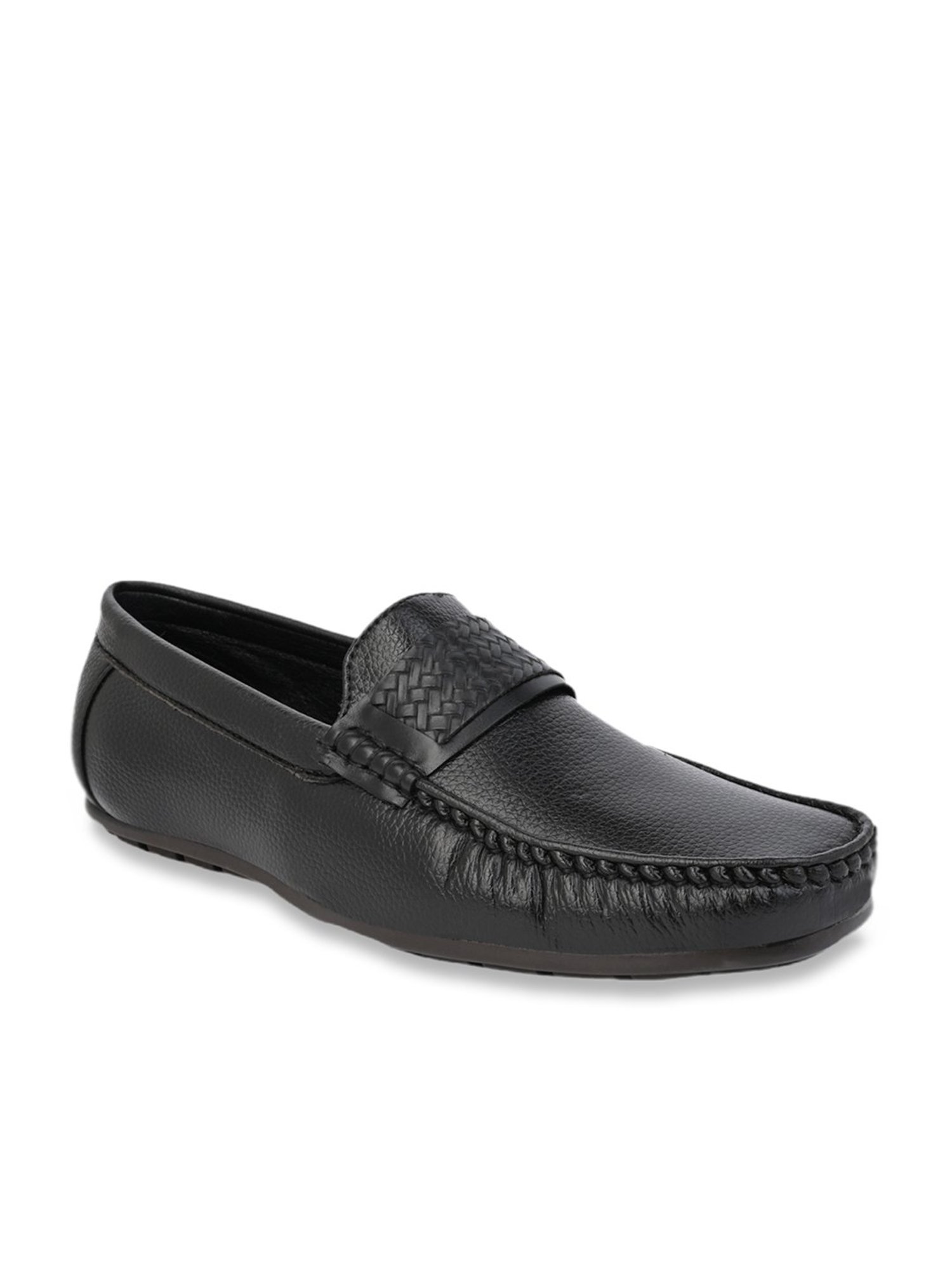Alberto Torresi Men's Benny Broad Fit Black Casual Loafers
