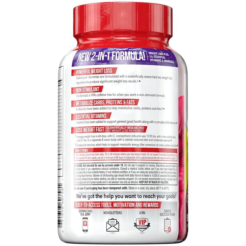 Hydroxycut Pro Clinical Dietary Supplement Gummies - Mixed Fruit - 60ct