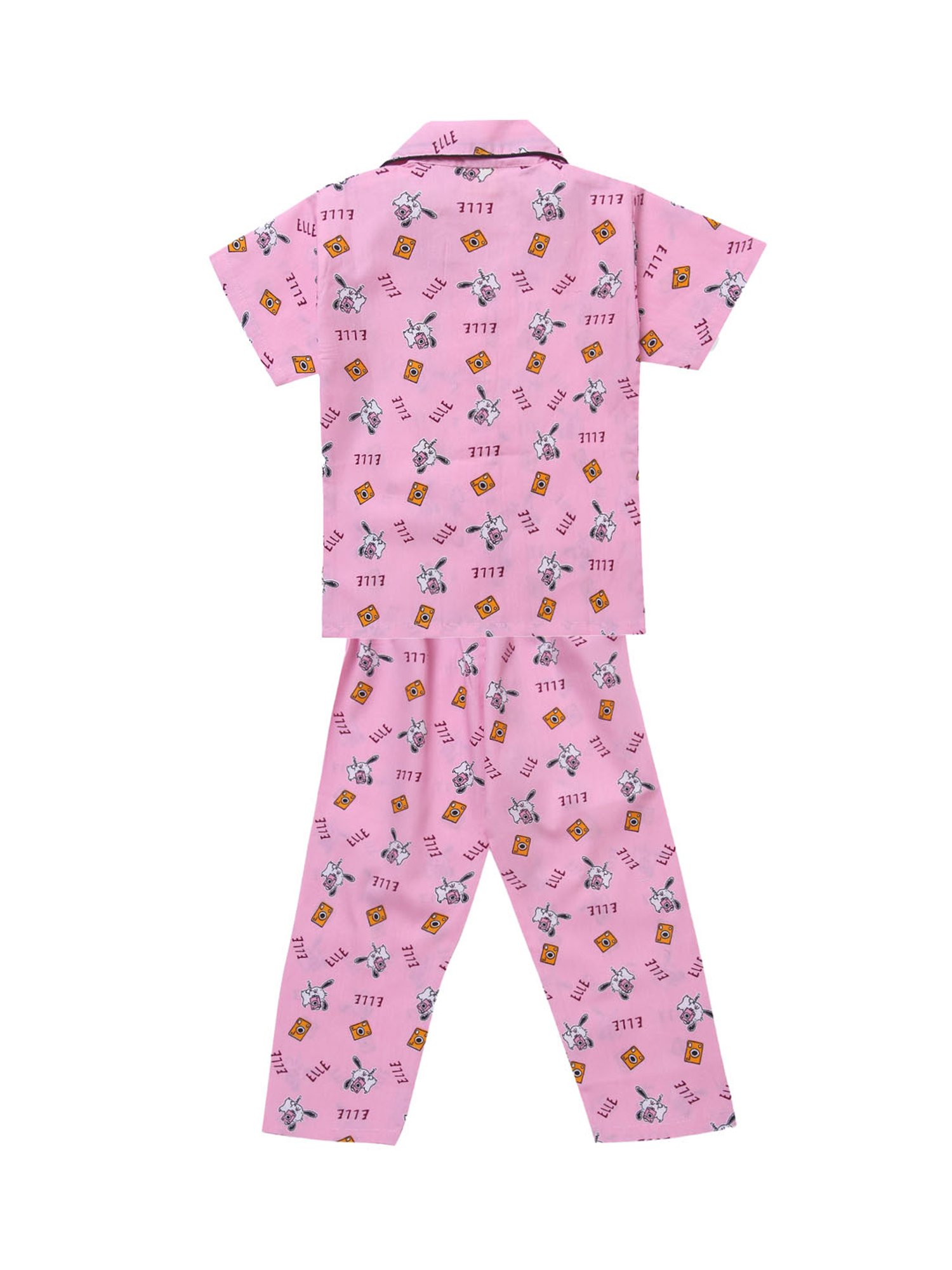 The Magic Wand Boys Pink Printed Shirt with Pyjamas