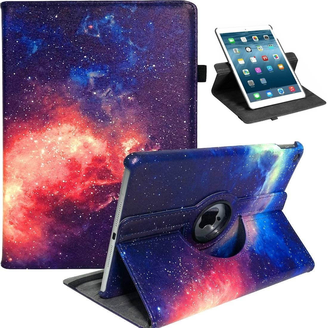 360 Degree Smart Rotating Leather Hybrid Case for iPad 10.2 inch (8th & 7th Gen) - Galaxy