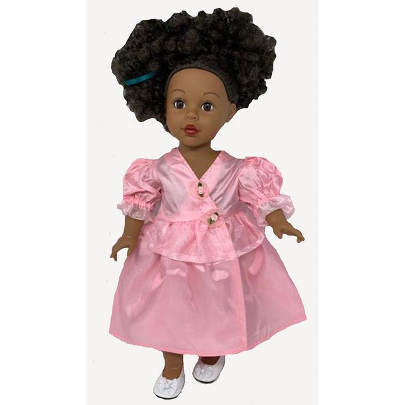 The Queen's Treasures Little House on the Prairie Green Calico Dress, Bonnet & Apron for 18" American Girl Dolls