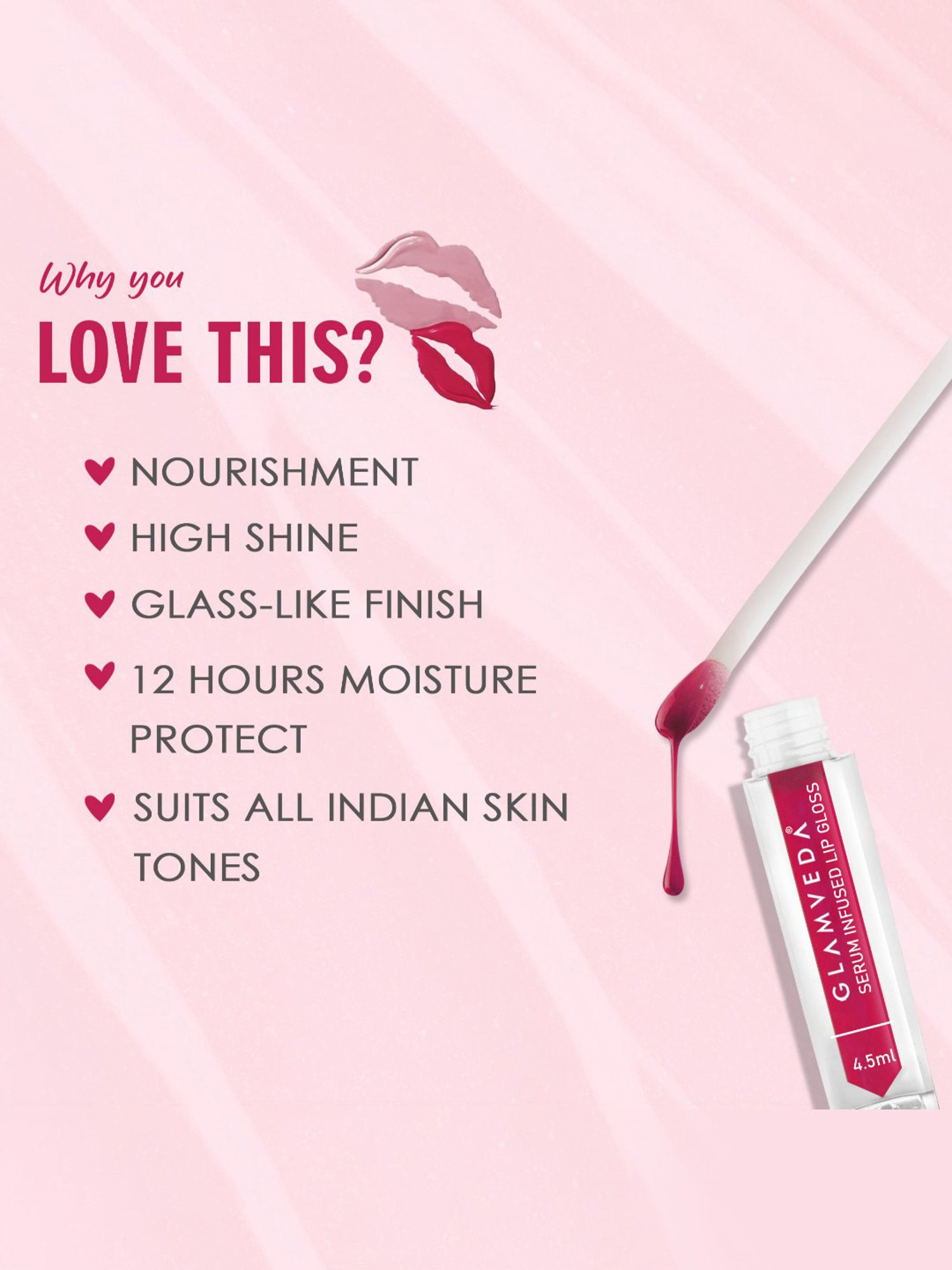 Glamveda Serum Infused Lip Gloss Soulmate-116 - 4.5 ml