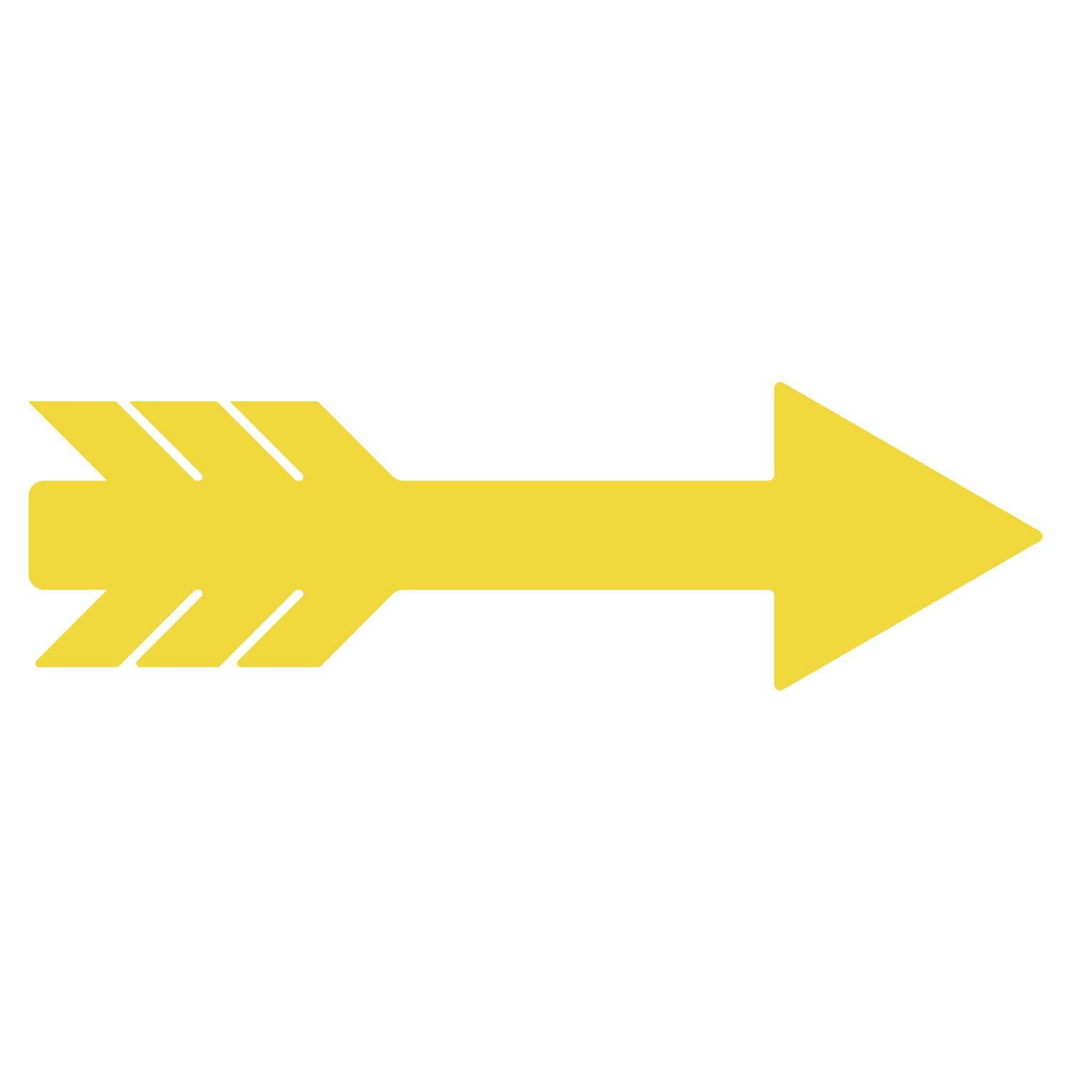 LiteMark 11 Inch Orange Removable Feather Arrow Decals - Pack of 6