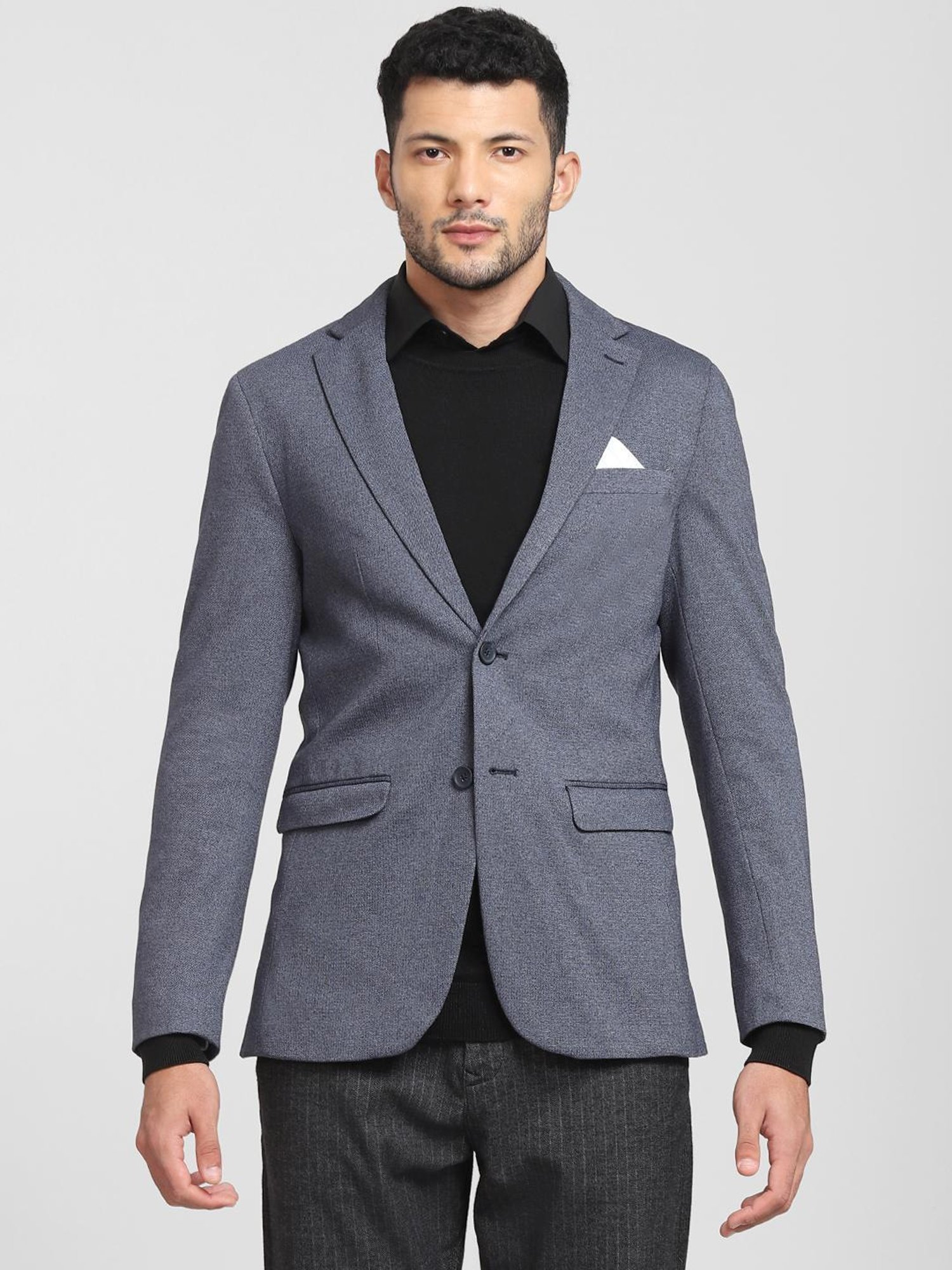 SELECTED HOMME Blue  Slim Fit Checks Blazer