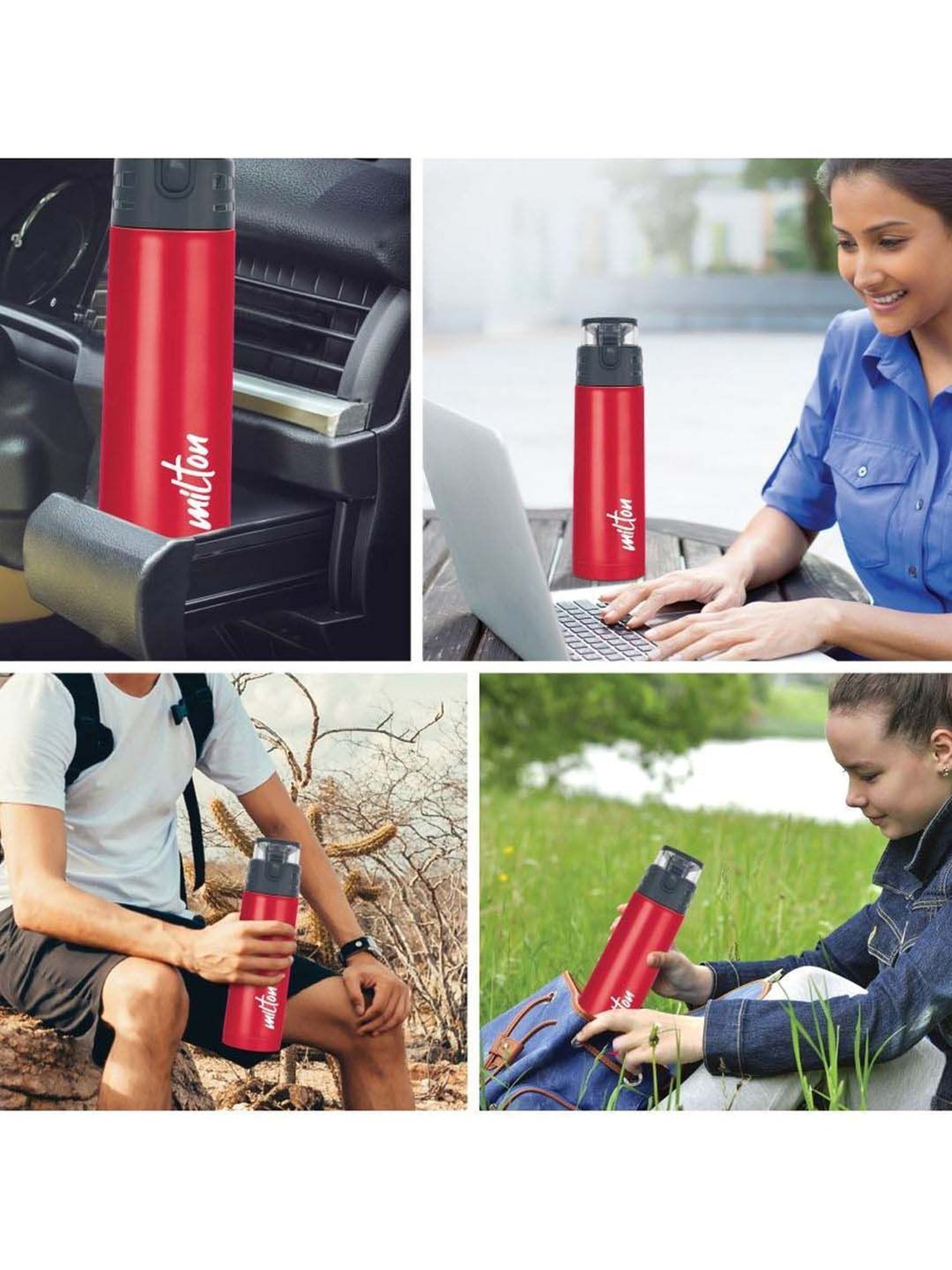 Milton Atlantis 600 Red Thermosteel Insulated Water Bottle (0.5 L)