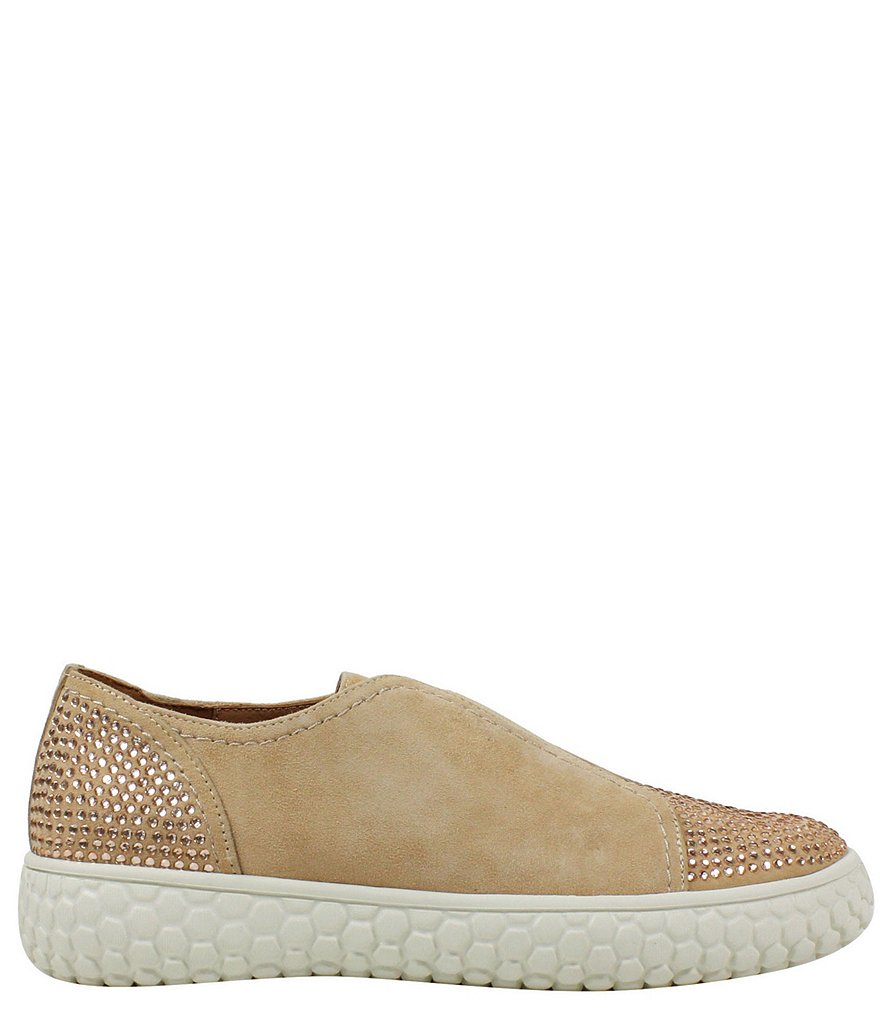 L'Amour Des Pieds Zarrial Suede Rhinestone Slip-On Sneakers