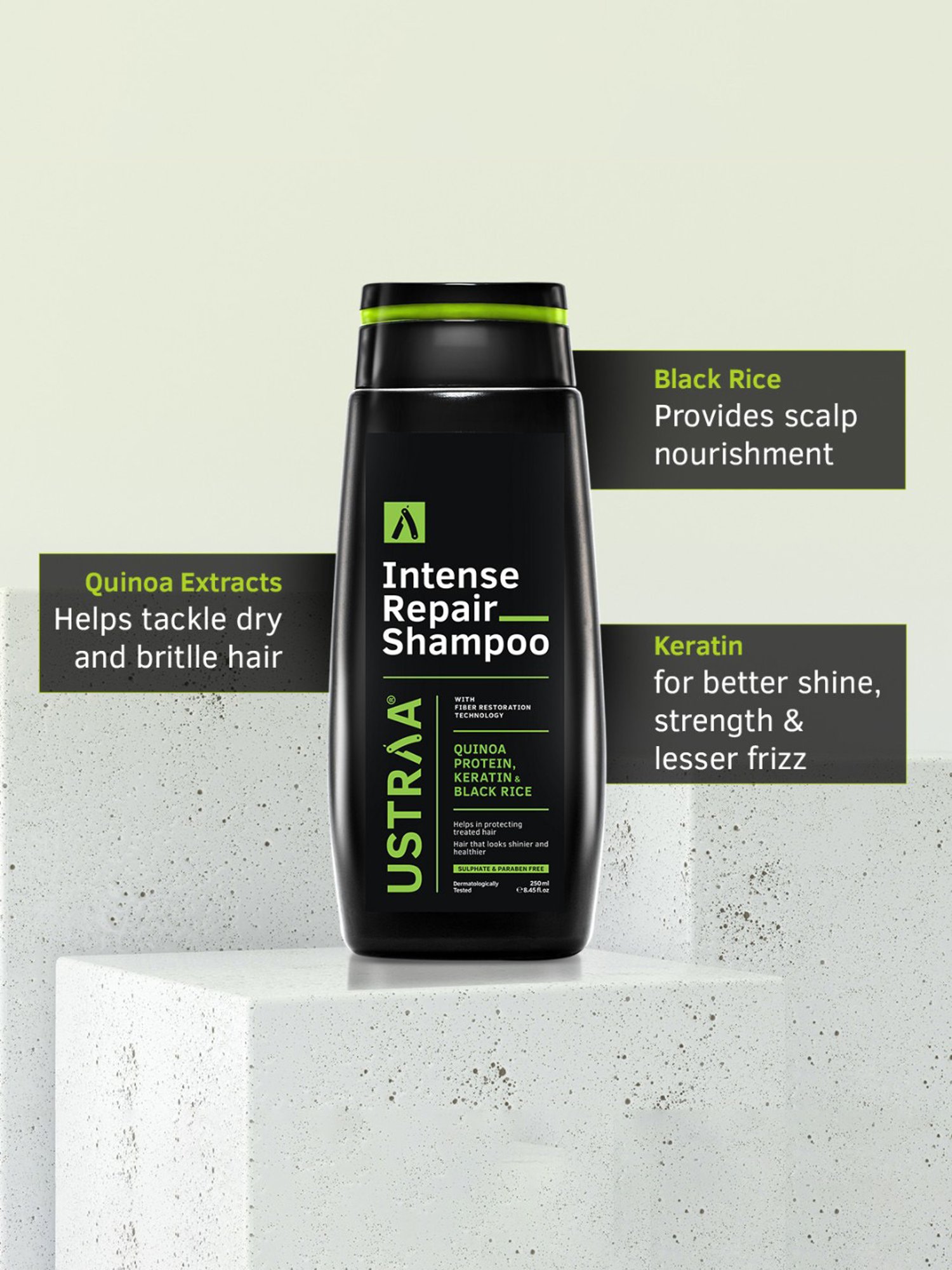 Ustraa Ayurvedic Hair Oil & Intense Repair Shampoo Combo