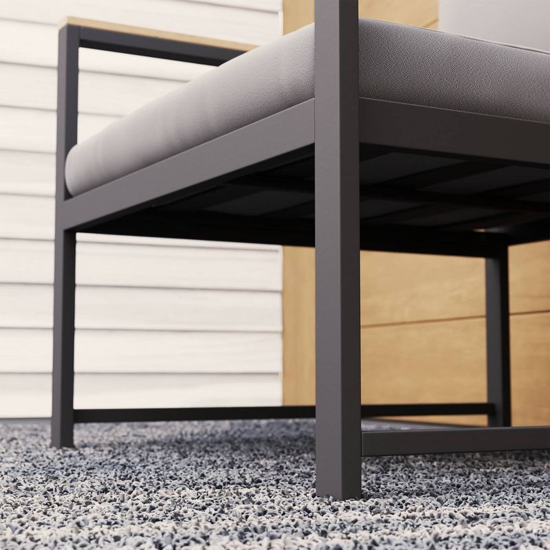 Outdoor Metal Chair with Seat Cushion - Brookside Home