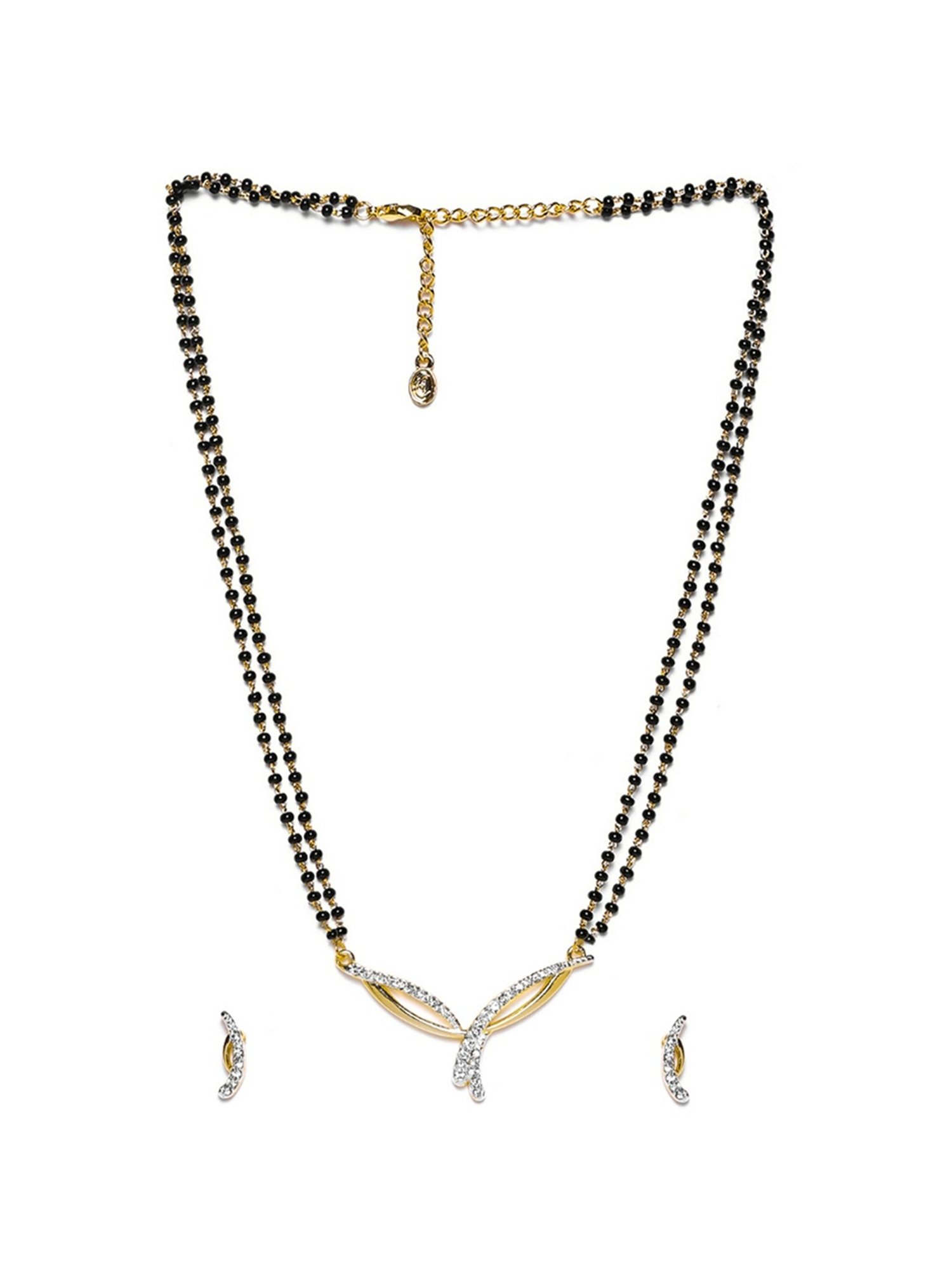 Estele Gold-Plated Classic Styled Mangalsutra Necklace Set for Women