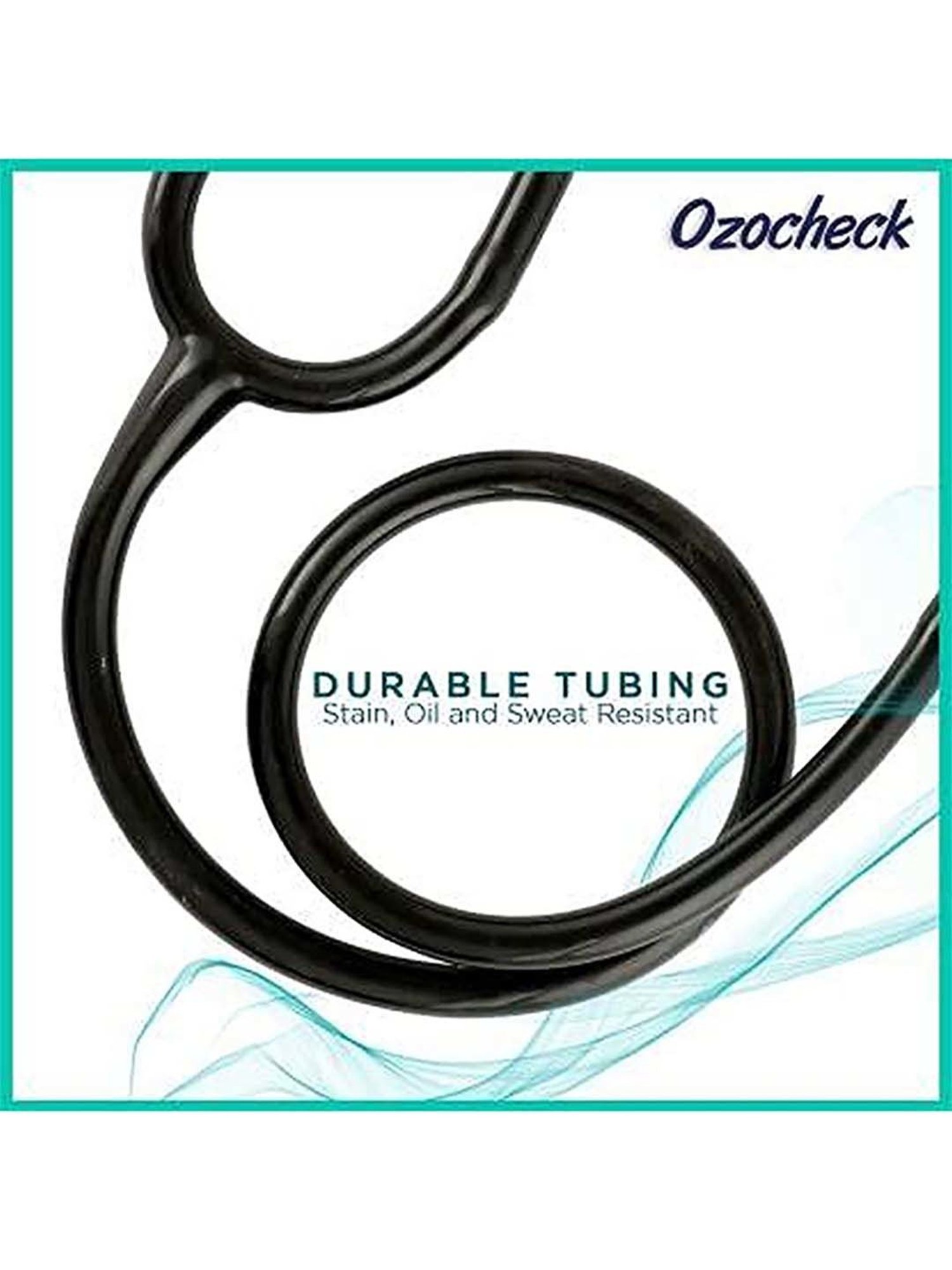 Ozocheck St Deluxe Stethoscope with Stainless Steel Frame (Black)