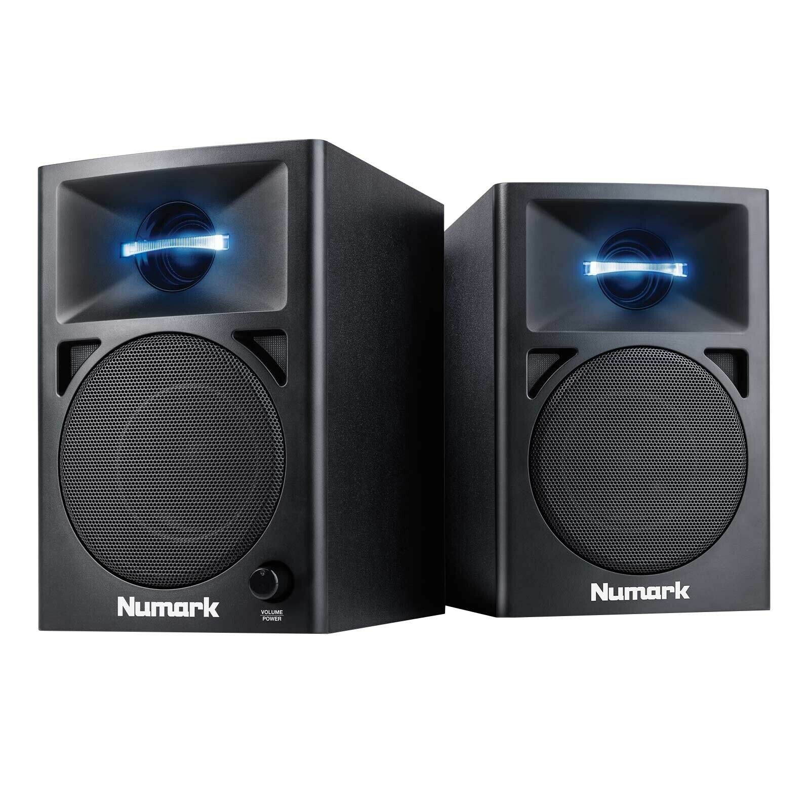 Numark N-Wave 360 Powered Desktop Monitor Speakers with Isolator Pads