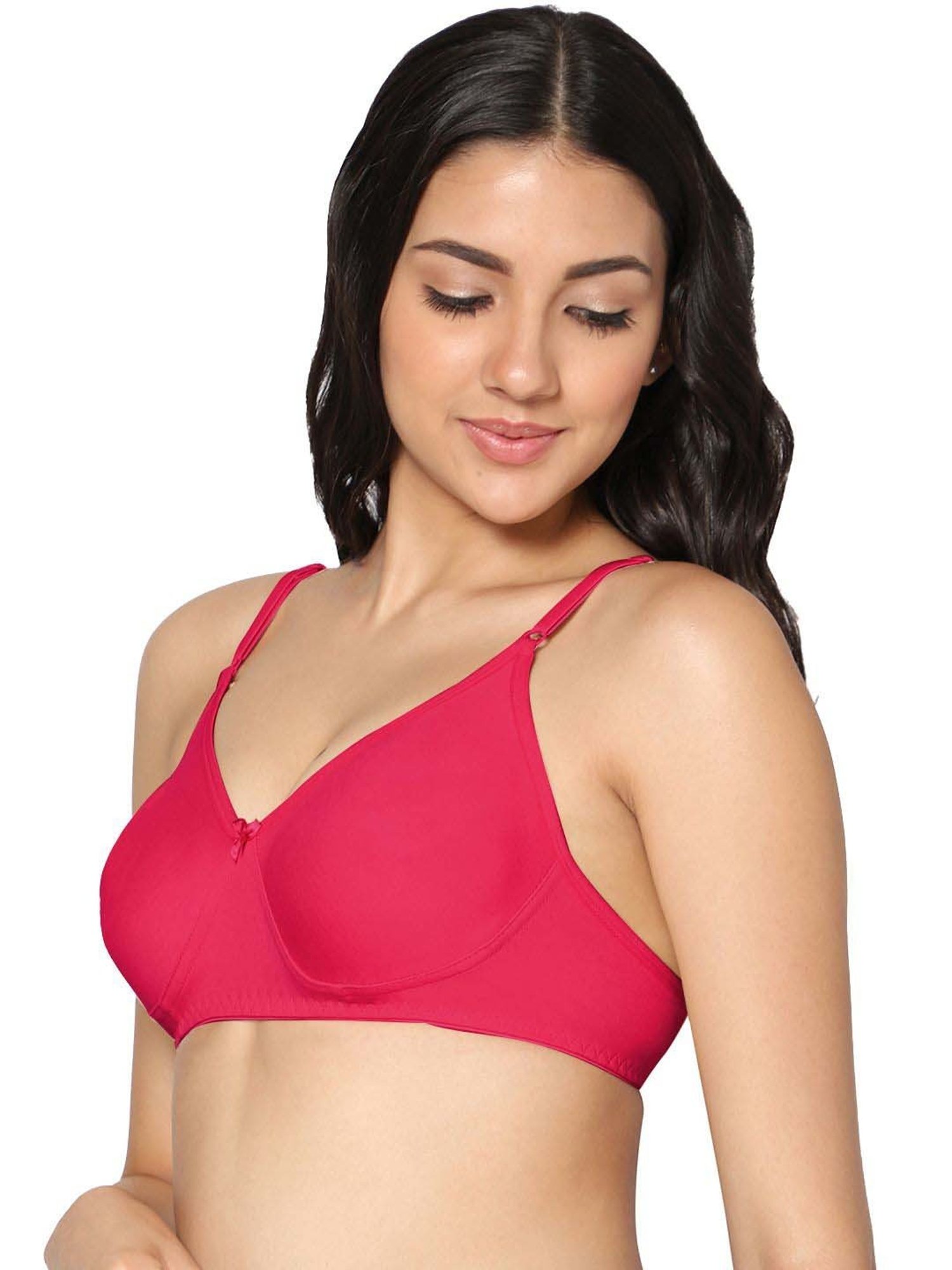 IN CARE Navy & Magenta Cotton T-Shirt Bras - Pack Of 2