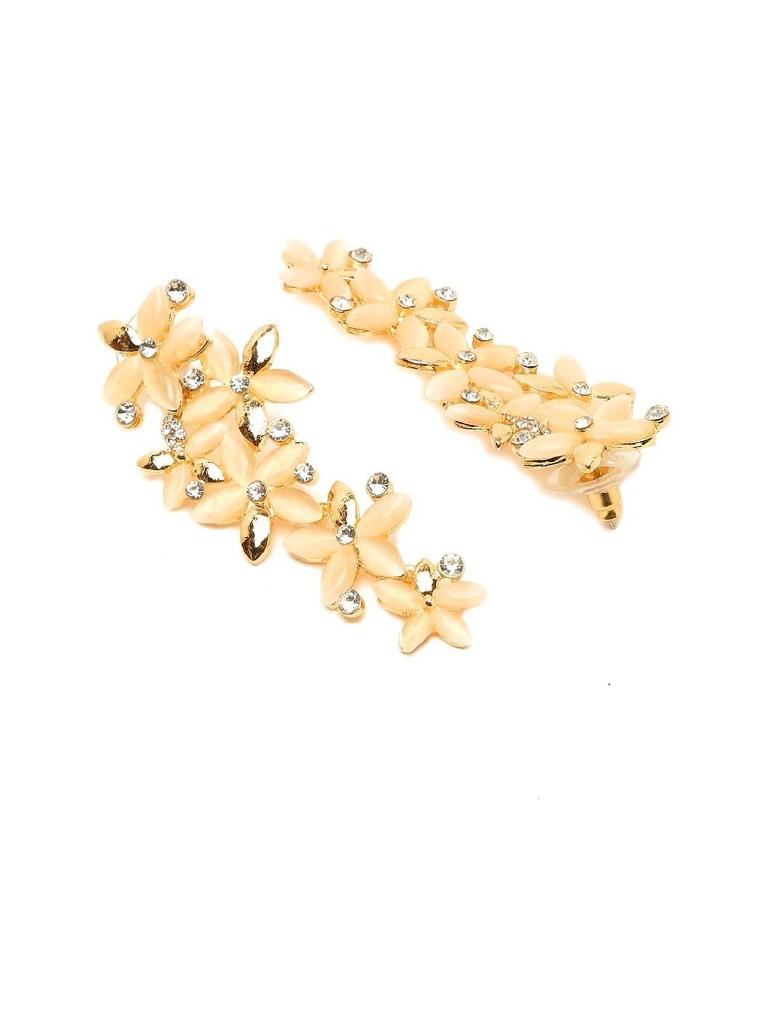 YouBella Stylish Gold-Plated and Moonstone Dangler Earrings