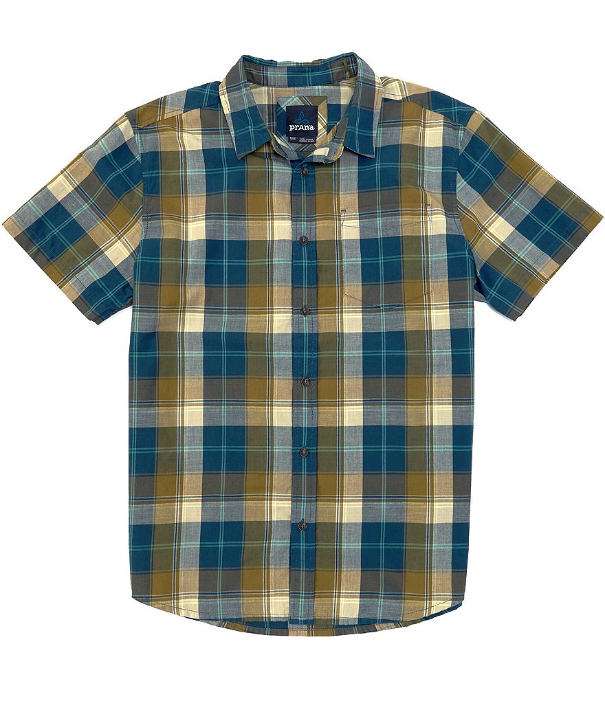 Prana Benton Plaid Short-Sleeve Woven Shirt