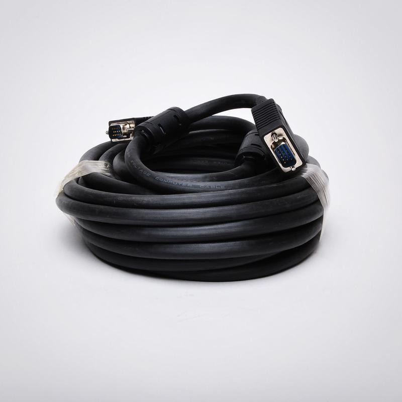 FireFold SVGA Cable - 100-Foot VGA/SVGA Male to Male Extension Double Shielded Cable with Dual Ferrites - Male to Male, Black ( 100 Foot, 30.48 Meter)