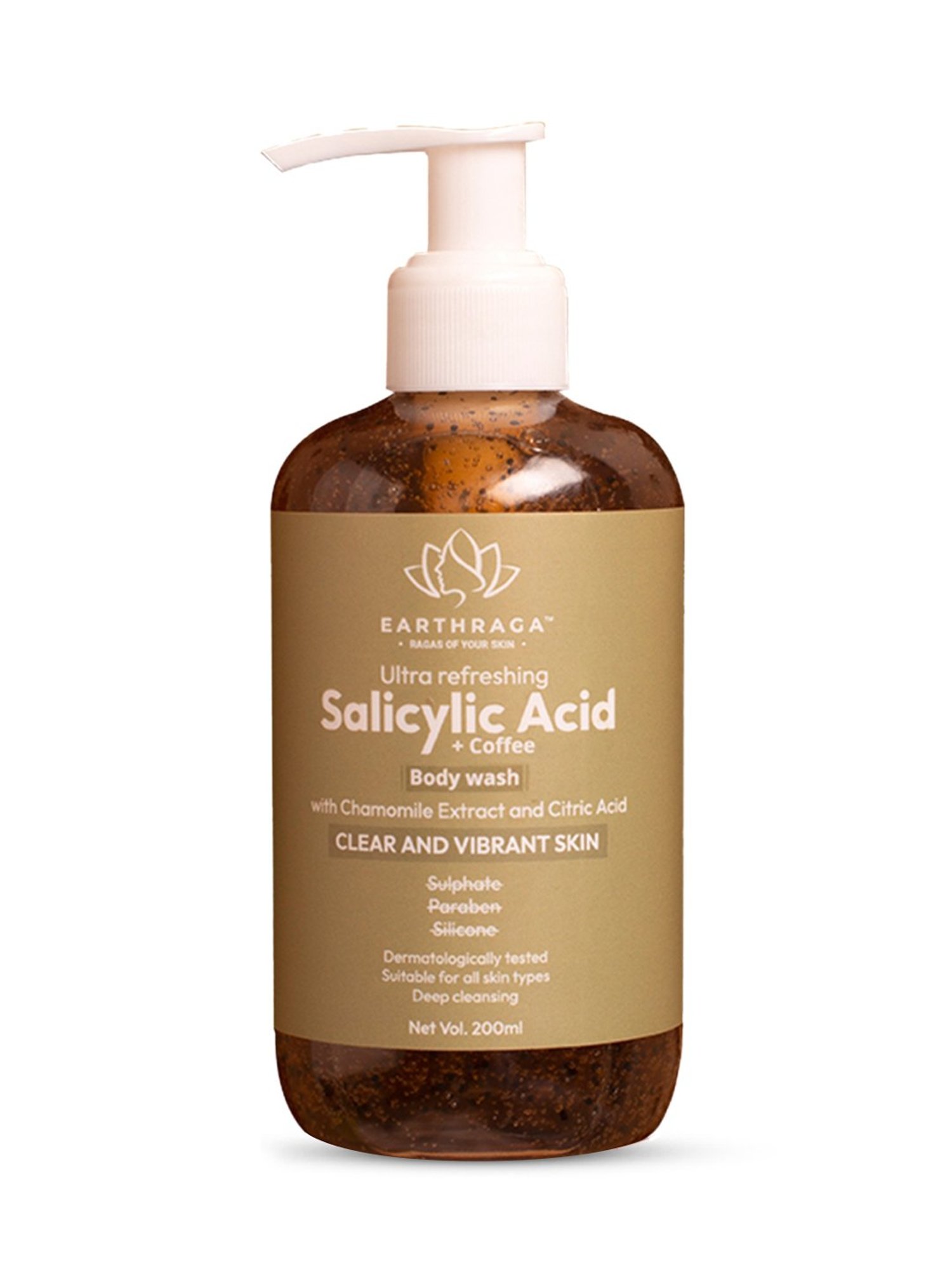 Earthraga Ultra Refreshing Salicylic Acid + Coffee Body Wash - 200 ml