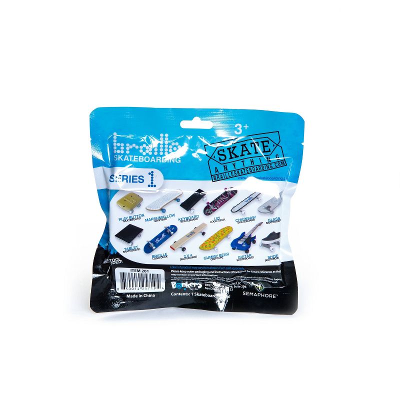 Braille Skateboarding Mini Skateboard Collectible Mystery Blind Bag