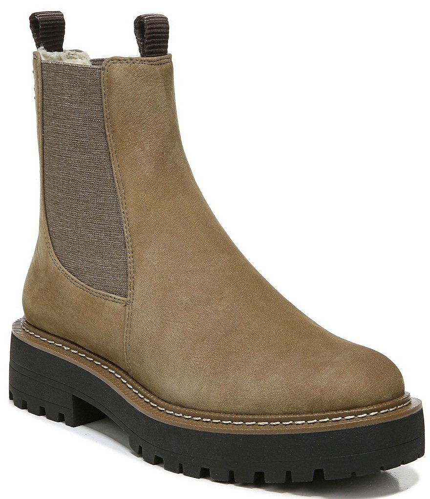 Sam Edelman Laguna Waterproof Nubuck Leather Chelsea Lug Sole Booties