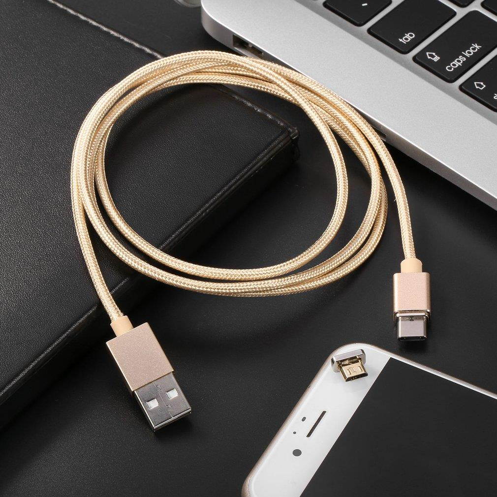 2 in 1 Micro USB & Type-C Magnetic Charging Cable Wire Adapter for Android