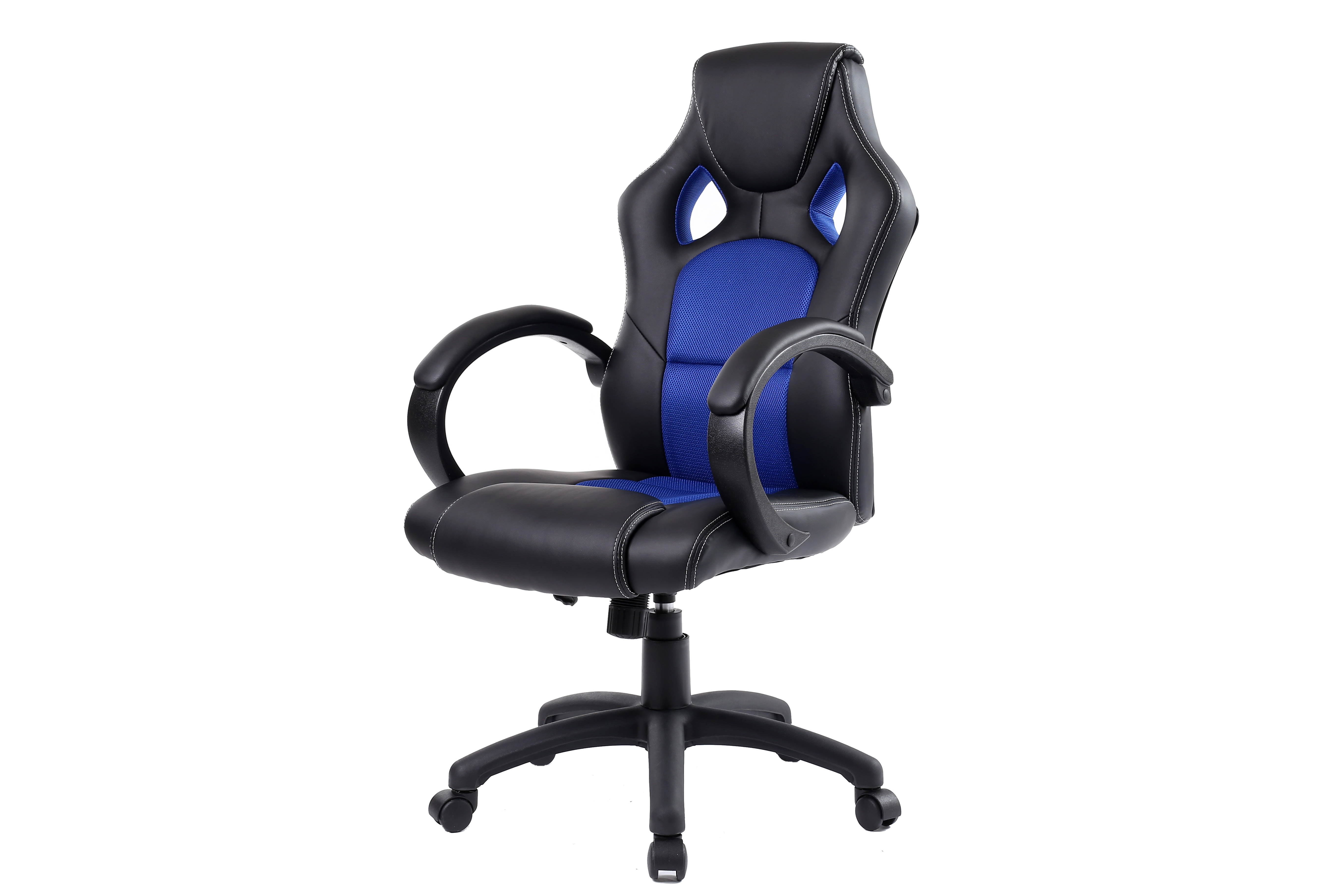 BTEXPERT&reg; Executive High back Leather Office Desk Racing Gaming Chair - Blue