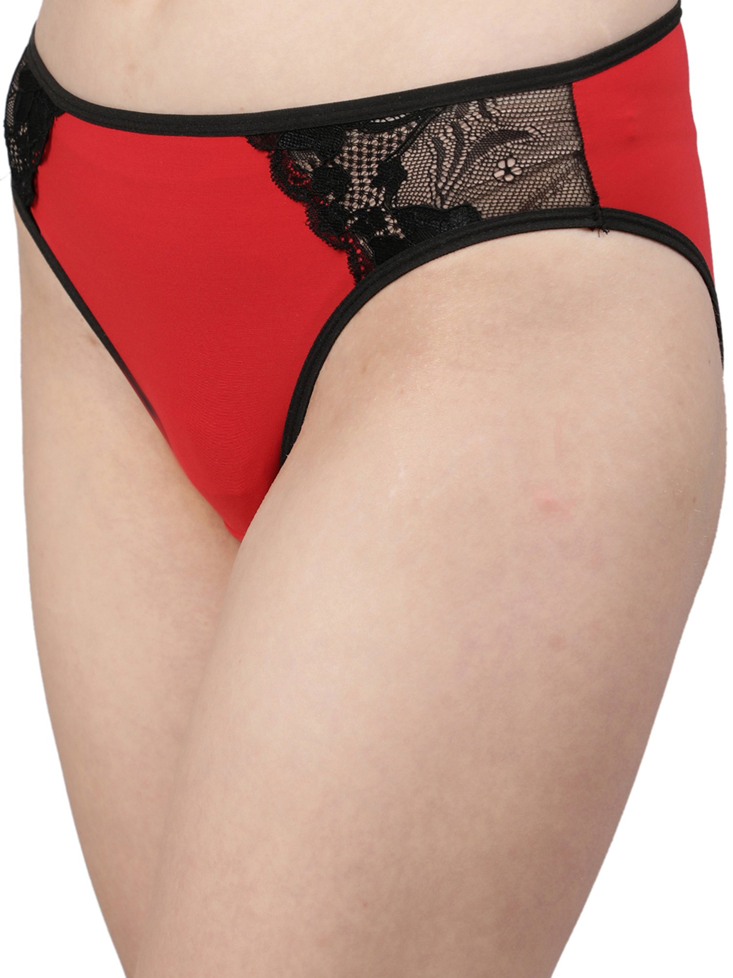Cukoo White & Red Lace Bikini Panty - Pack of 2