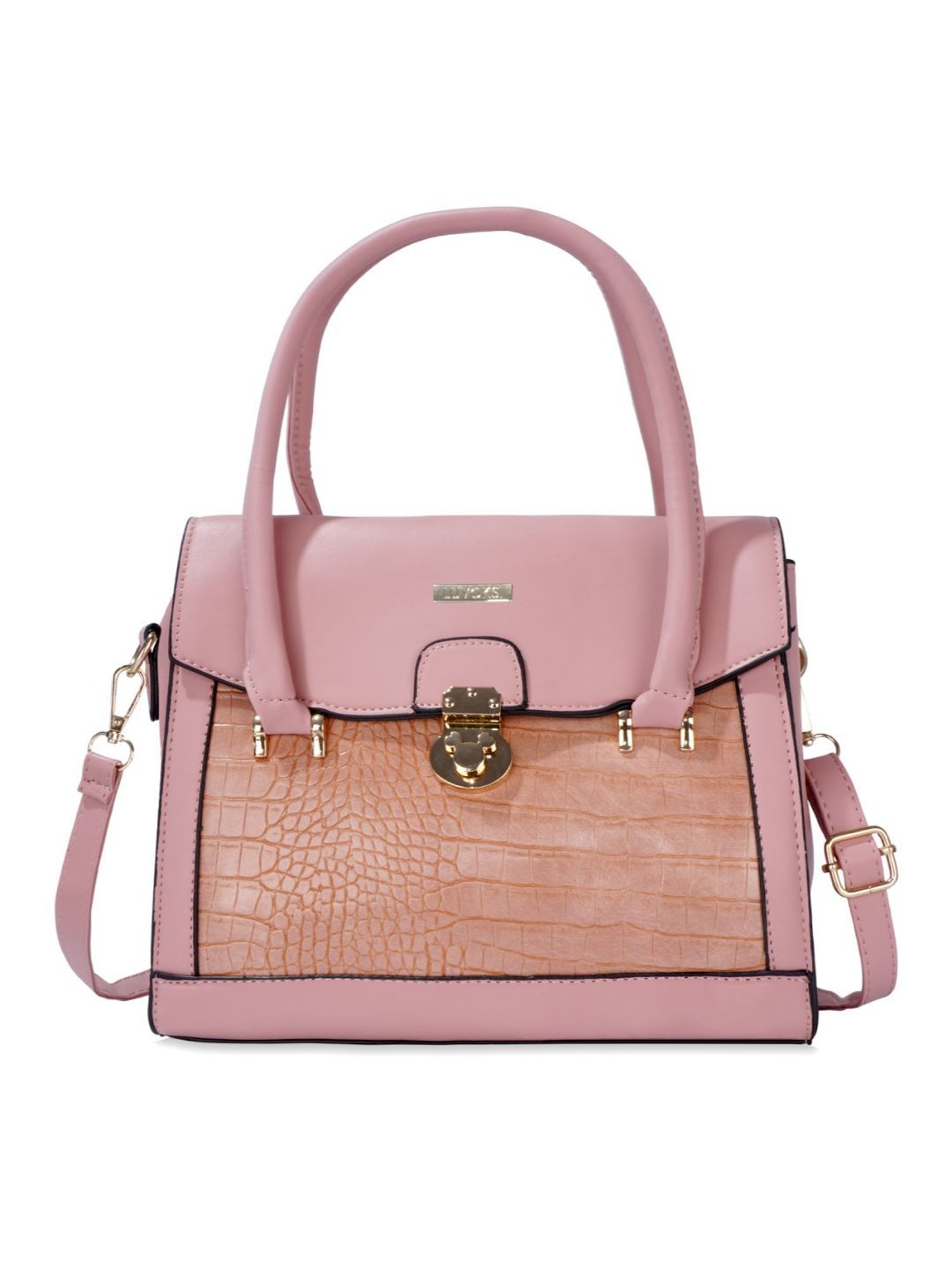 Luvoksi Pink Animal Effect Large Satchel Handbag