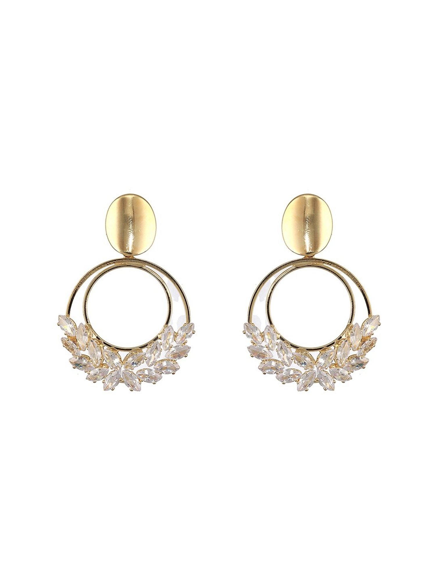 Aatmana Gold-Toned Contemporary Drop Earrings