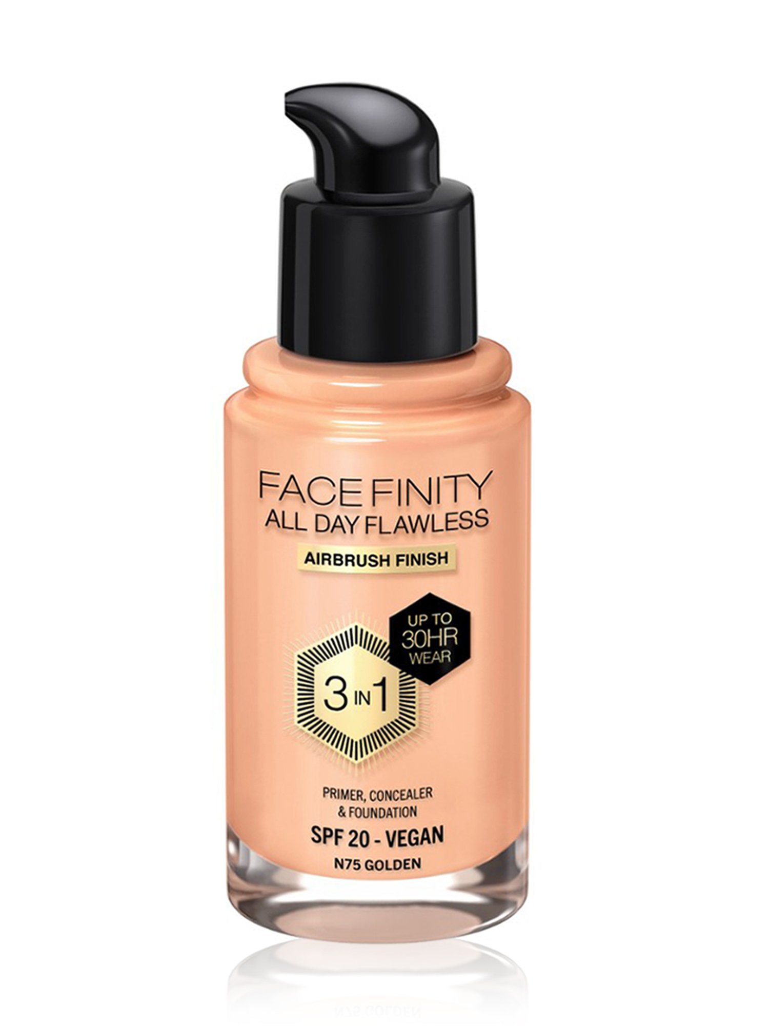 Max Factor Facefinity All Day Flawless 3 In 1 Foundation SPF 20 N75 Golden - 30 ml