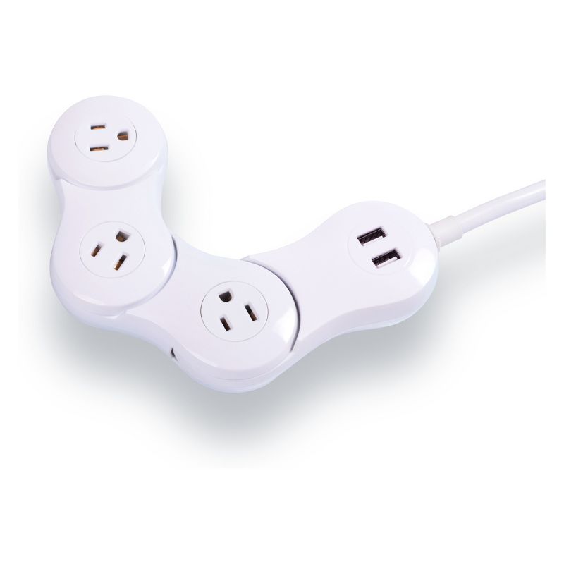 Quirky Pivot Power Surge Protector Desktop White