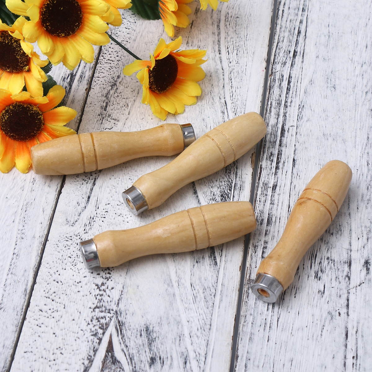 5pcs Wooden Handle for File Cutting Tool Craft - 6.2MM Inner Hole