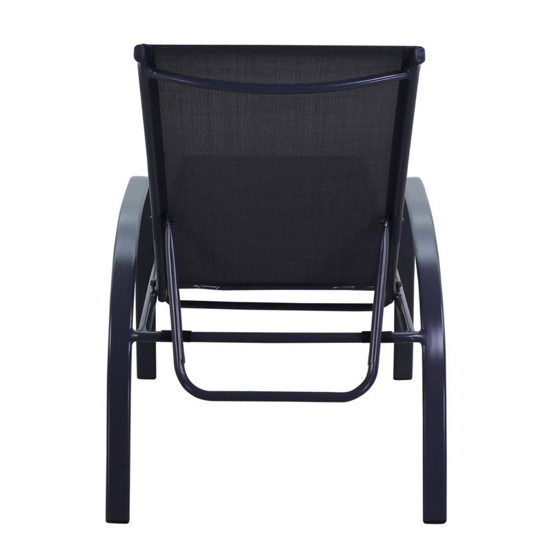 Santa Fe 2pc Aluminum Chaise Lounge Chairs - Silver - Courtyard Casual