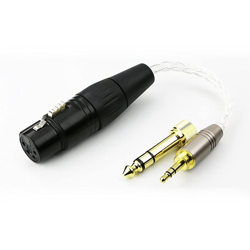 35mm 18 TRS Male 63mm 14 Adapter to 4pin XLR Balanced Female Headphone Audio Adapter Cable