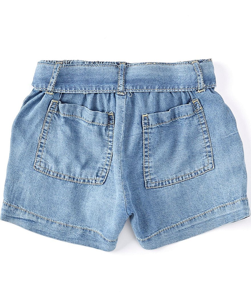 Hippie Girl Little Girls 4-6X Roll-Cuff Midi Denim Shorts