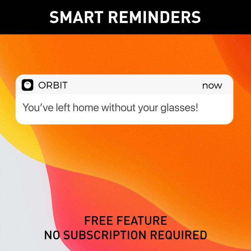 Orbit Bluetooth Glasses Finder - Wireless Smart GPS Tracker and Locator with Rechargeable Battery - Free iOS & Android Phone App - Works with Alexa