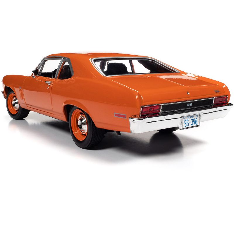 1970 Chevrolet Nova SS 396 Hugger Orange 1/18 Diecast Model Car by Autoworld