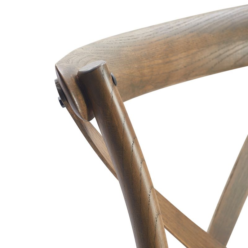 Set of 2 Elmhurst Cross Back Side Chair Natural Rattan - Finch