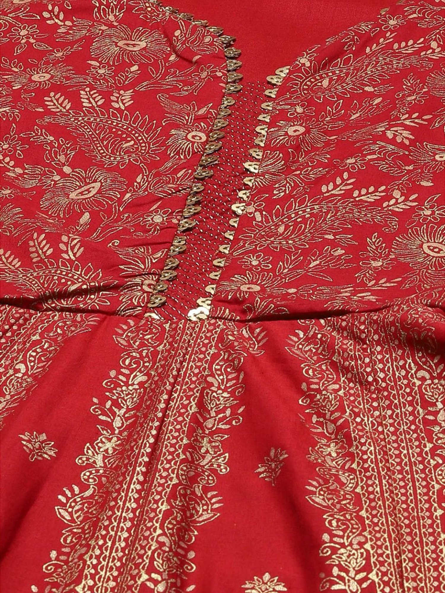 Biba Red Printed Maxi Dress