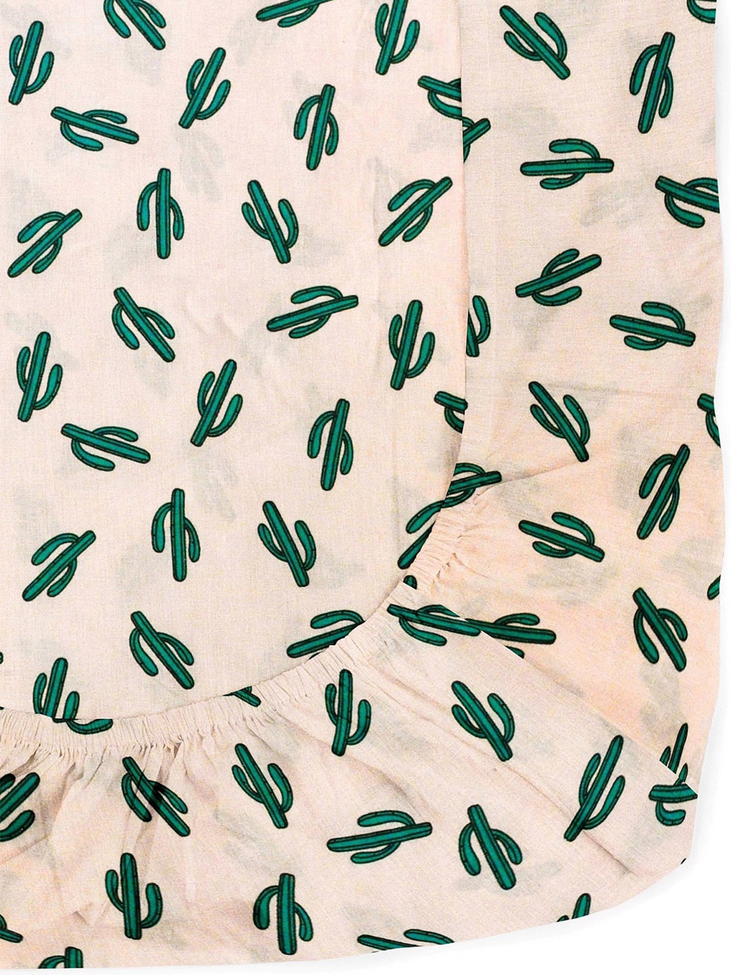 The Baby Atelier Botanical Pink Cotton Fitted Crib Sheet