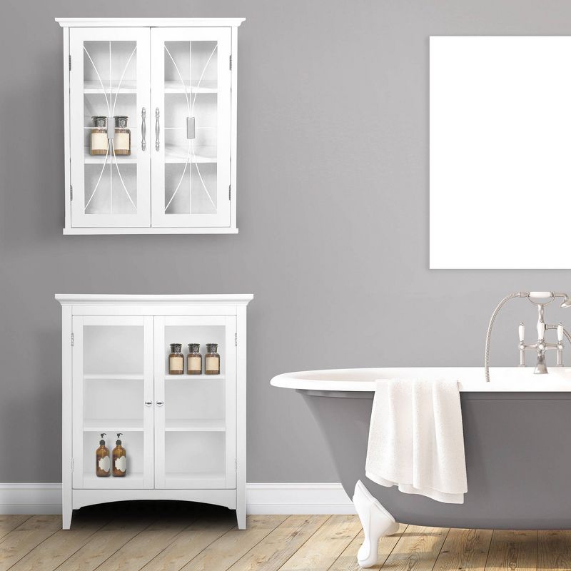 Symphony Wall Cabinet White - Elegant Home Fashions