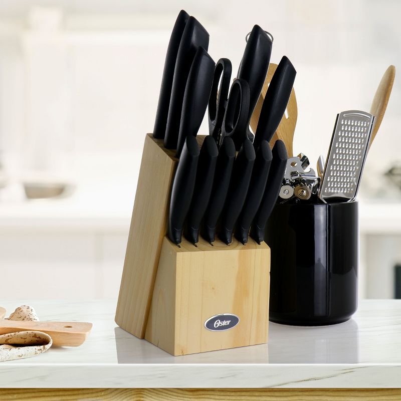 Gibson Home Westminster 23 Piece Carbon Stainless Steel Cutlery Set in Black with Kitchen Tools