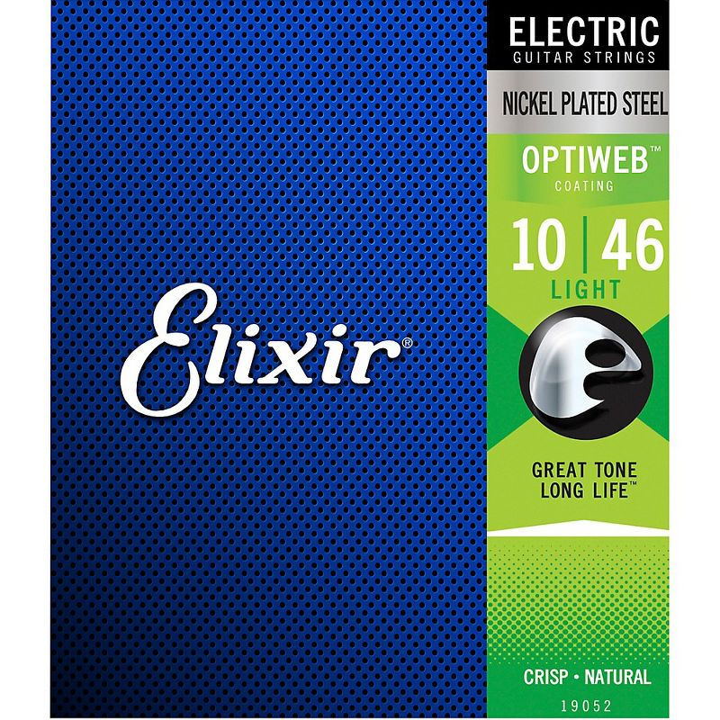Elixir 2-Pack Light OPTIWEB Electric Guitar Strings and Light 80/20 Bronze POLYWEB Acoustic Guitar Strings Bundle