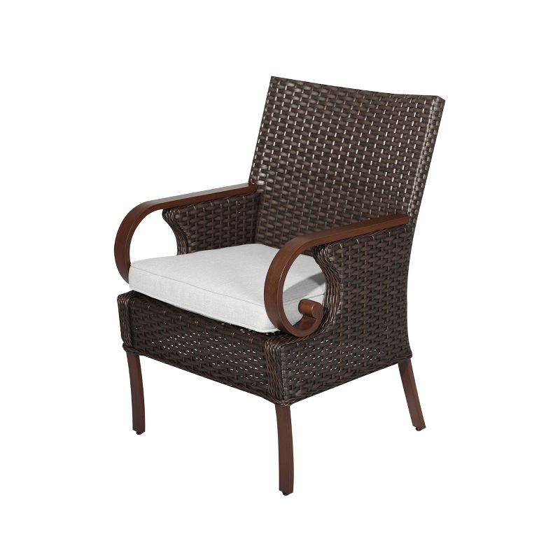 7pc Outdoor Wicker Dining Set Brown - Nuu Garden