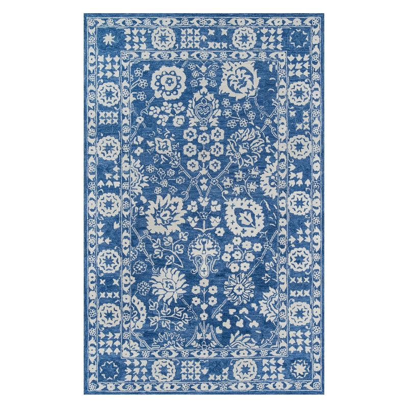 2'x3' Floral Tufted Accent Rug Blue - Momeni
