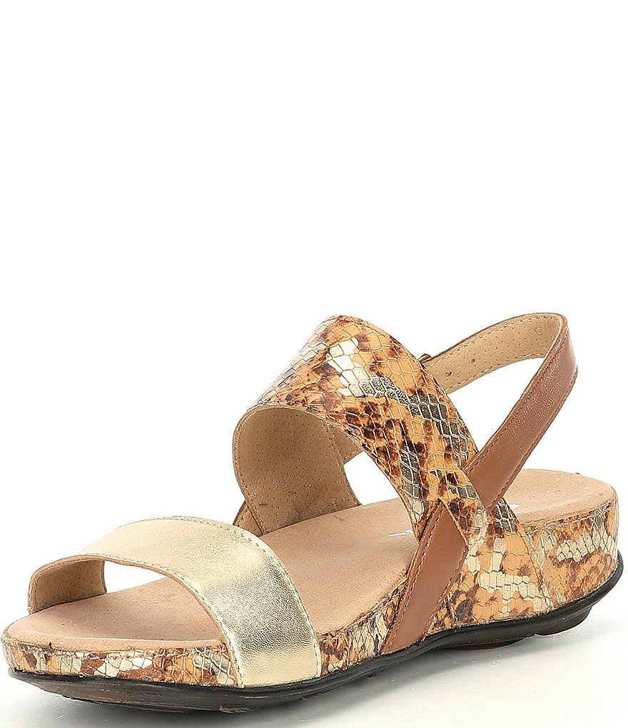 Romika Fidschi 67 Snake Print Wedge Sandals